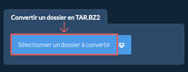 Convertir un dossier en TAR.BZ2