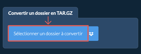 Convertir un dossier en TAR.GZ