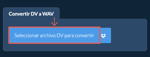 Convertir DV a WAV