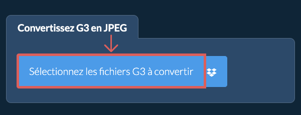Convertissez G3 en JPEG