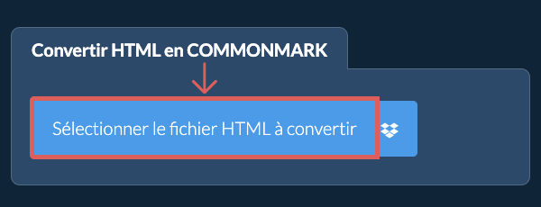 Convertir HTML en COMMONMARK