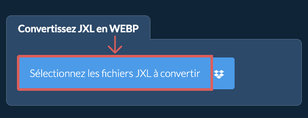 Convertissez JXL en WEBP