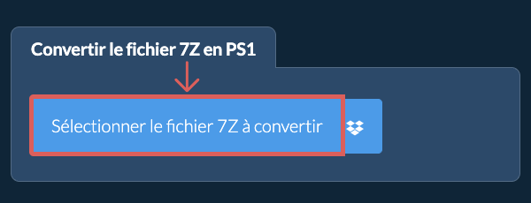 Convertir le fichier 7Z en PS1