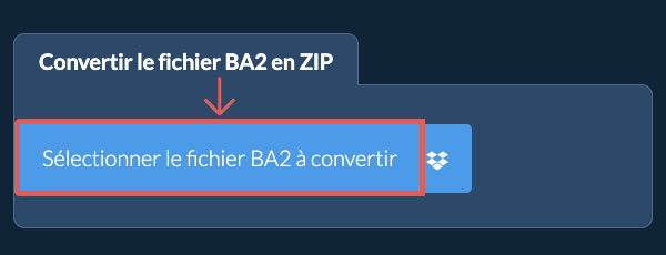 Convertir le fichier BA2 en ZIP