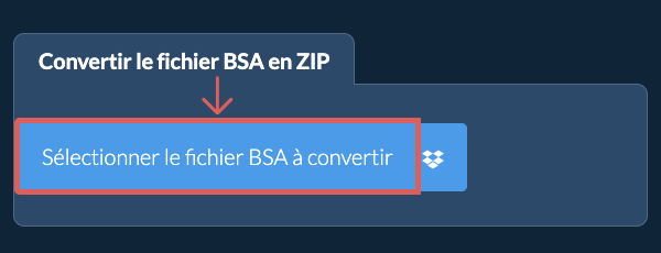 Convertir le fichier BSA en ZIP