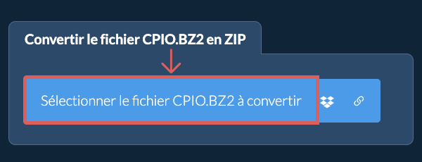 Convertir le fichier CPIO.BZ2 en ZIP