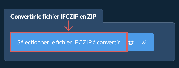Convertir le fichier IFCZIP en ZIP