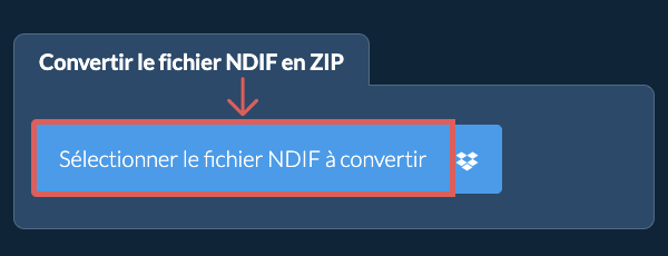 Convertir le fichier NDIF en ZIP