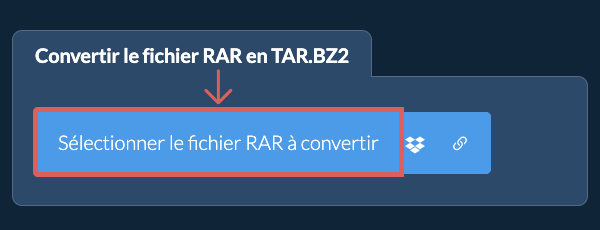 Convertir le fichier RAR en TAR.BZ2