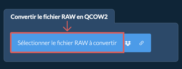 Convertir le fichier RAW en QCOW2