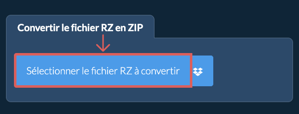 Convertir le fichier RZ en ZIP