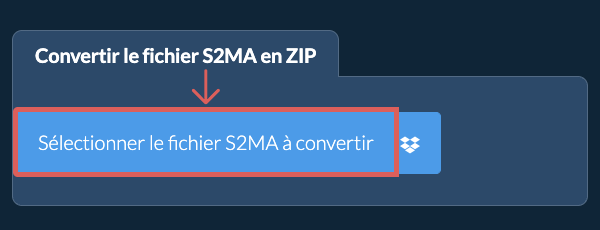 Convertir le fichier S2MA en ZIP