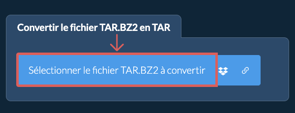 Convertir le fichier TAR.BZ2 en TAR