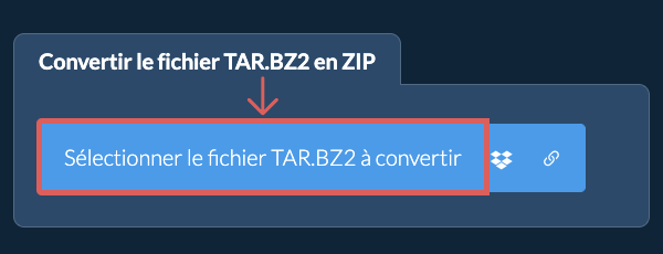 Convertir le fichier TAR.BZ2 en ZIP