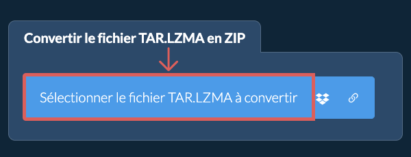 Convertir le fichier TAR.LZMA en ZIP
