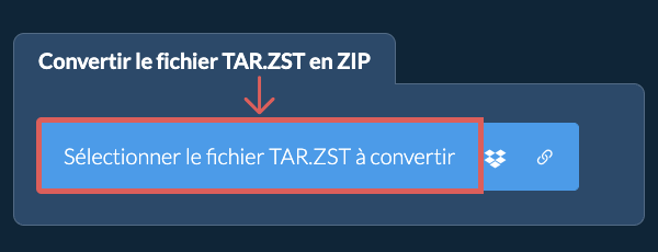 Convertir le fichier TAR.ZST en ZIP