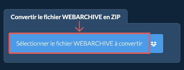 Convertir le fichier WEBARCHIVE en ZIP