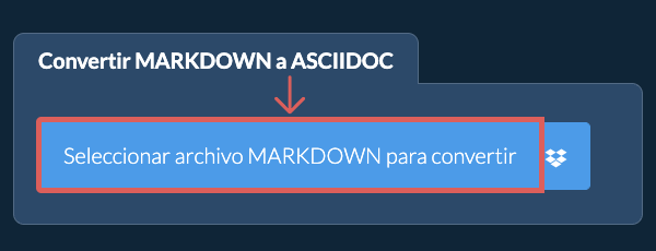 Convertir MARKDOWN a ASCIIDOC