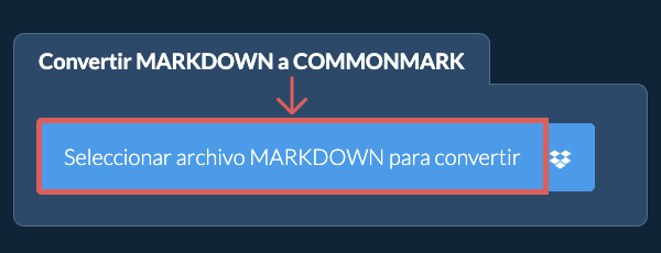Convertir MARKDOWN a COMMONMARK