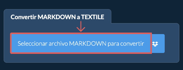 Convertir MARKDOWN a TEXTILE