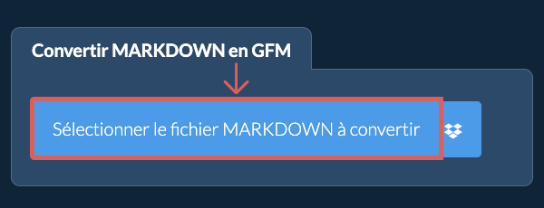 Convertir MARKDOWN en GFM