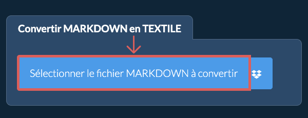 Convertir MARKDOWN en TEXTILE