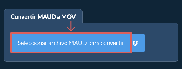 Convertir MAUD a MOV