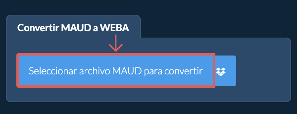 Convertir MAUD a WEBA