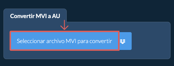 Convertir MVI a AU