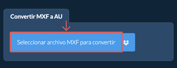 Convertir MXF a AU