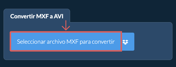 Convertir MXF a AVI