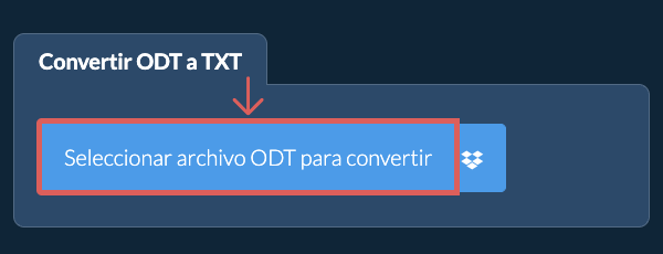 Convertir ODT a TXT