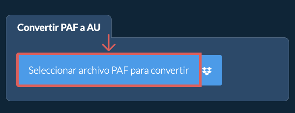 Convertir PAF a AU