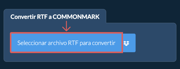 Convertir RTF a COMMONMARK