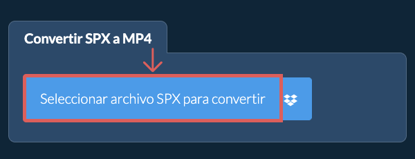 Convertir SPX a MP4