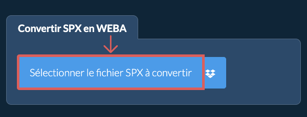 Convertir SPX en WEBA