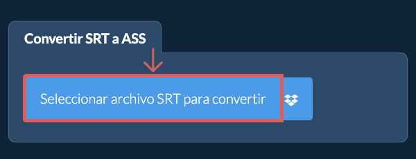 Convertir SRT a ASS