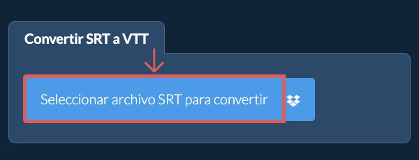 Convertir SRT a VTT