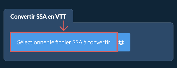 Convertir SSA en VTT