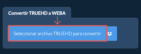 Convertir TRUEHD a WEBA