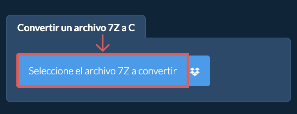 Convertir un archivo 7Z a C