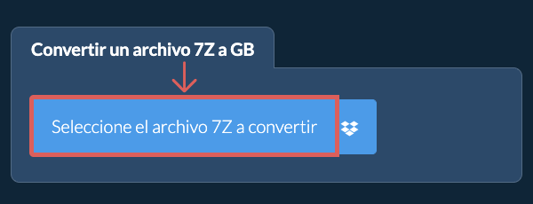 Convertir un archivo 7Z a GB