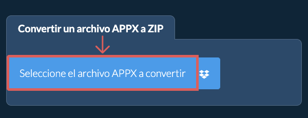 Convertir un archivo APPX a ZIP