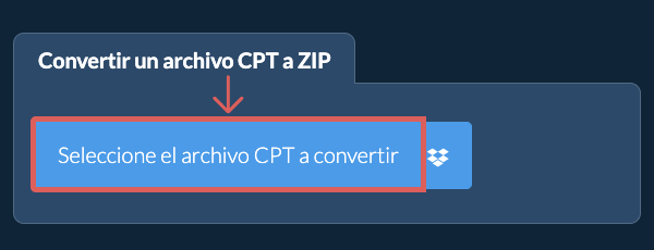 Convertir un archivo CPT a ZIP