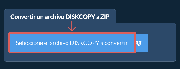 Convertir un archivo DISKCOPY a ZIP