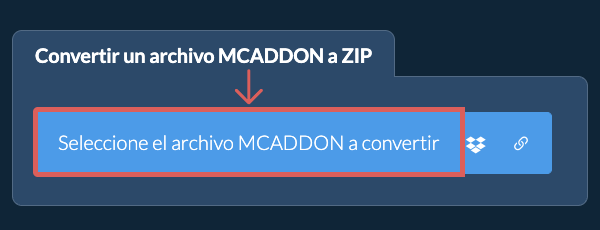 Convertir un archivo MCADDON a ZIP