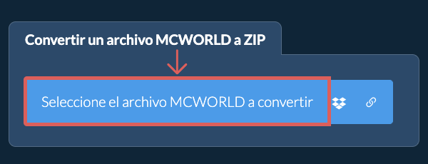 Convertir un archivo MCWORLD a ZIP