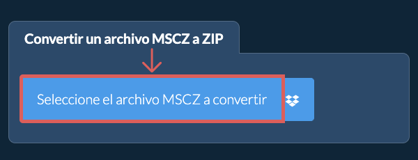 Convertir un archivo MSCZ a ZIP