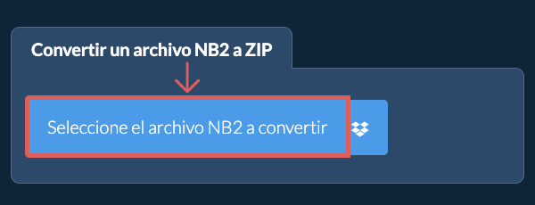 Convertir un archivo NB2 a ZIP