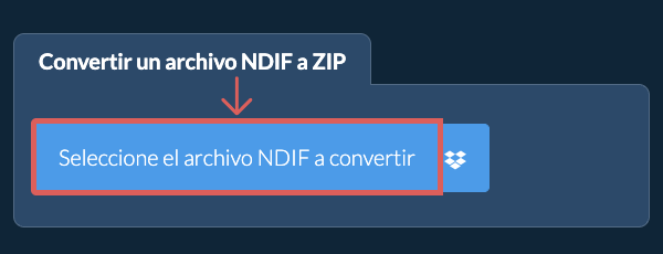Convertir un archivo NDIF a ZIP